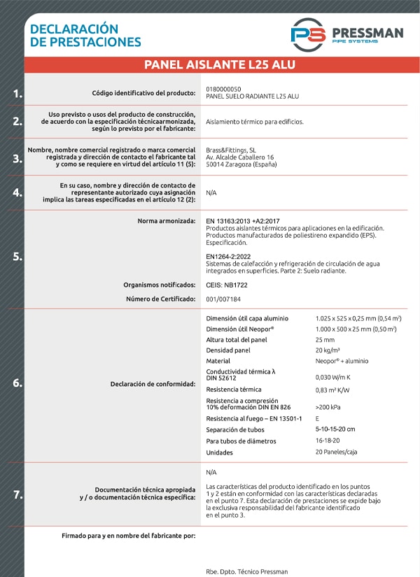 miniatura Declaración Conformidad L25 ALU Pressman UNE EN 1264 22 Abril 2022