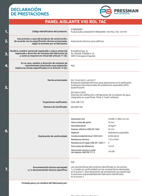 pressman declaracion conformidad v45 roltac