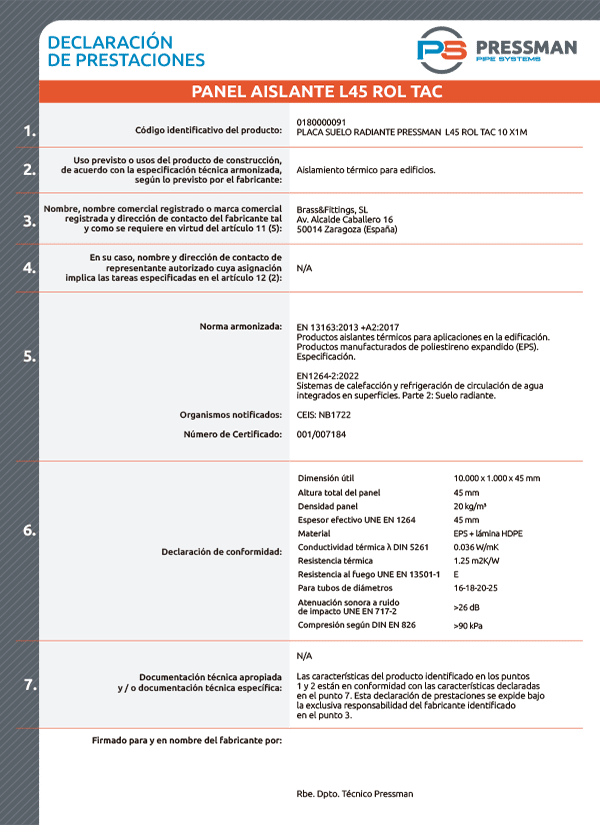 declaracion conformidad l45 rol tac